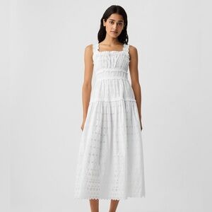 Gap x DÔEN Eyelet Midi Dress - White - XL